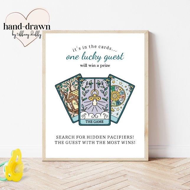 Póster Tarot Baby Shower Find the Pacifier Game Rótulo (Subido por el creador)