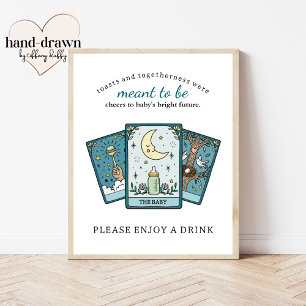 Póster Tarot Baby Shower Frameable Bebidas Mesa Rótulo