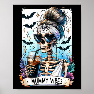 Póster Tarot Card Mamita Vibes Spookon Season Skeleton Mo