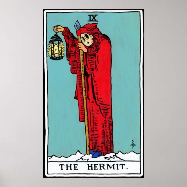 Póster Tarot Card The Hermit (Frente)
