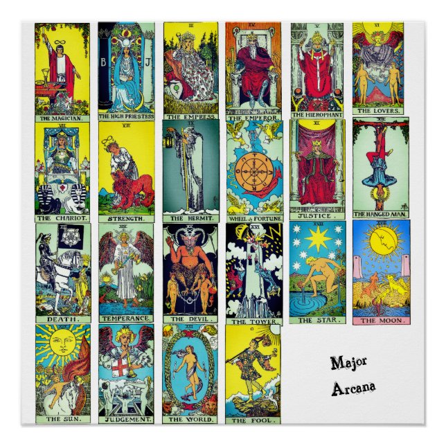 Poster Tarot de la carta arcana mayor (Anverso)