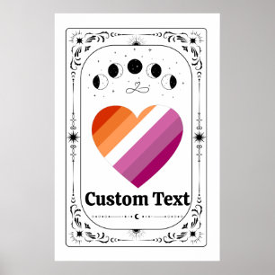 Póster Tarot de Orgullo LGBTQ personalizable Lesbiana Gay