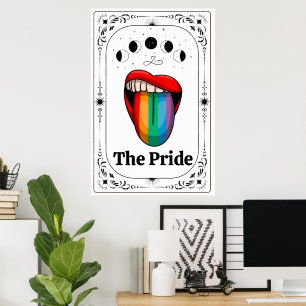Póster Tarot Orgullo LGBTQ Gay Transgénero Mágico Arcoíri