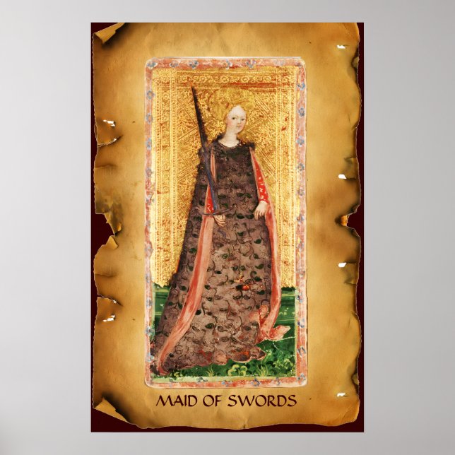 PÓSTER TAROTES DE RENACIMIENTO ANTIGUO / HECHO DE ESPALDA (Frente)