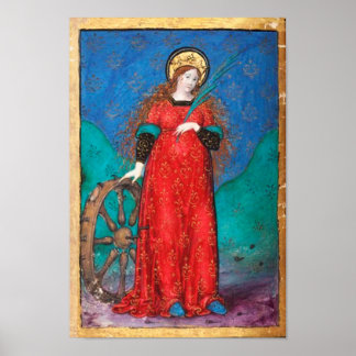 PÓSTER TAROTES DE RENACIMIENTO ANTIGUO / RUEDA DE FORTUNE