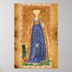 PÓSTER TAROTS DE LA RENACIMIENTO ANTIGUO / DONCELLA DE VA