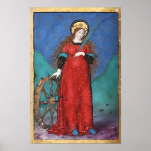 PÓSTER TAROTS DE LA RENACIMIENTO ANTIGUO / LA RUEDA DE LA