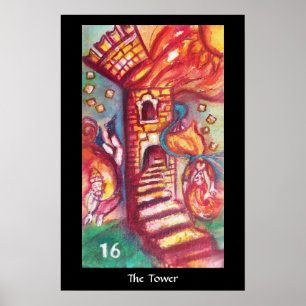 Póster TAROTS DE LAS SOMBRAS PERDIDAS La Torre
