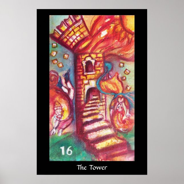 Póster TAROTS DE LAS SOMBRAS PERDIDAS La Torre (Frente)