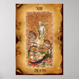 PÓSTER TAROTS DE RENACIMIENTO ANTIGUO 13 / MUERTE