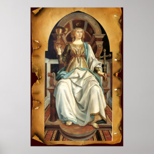 Póster TAROTS DE RENACIMIENTO ANTIGUO 5/ EL PAPA Pergamin