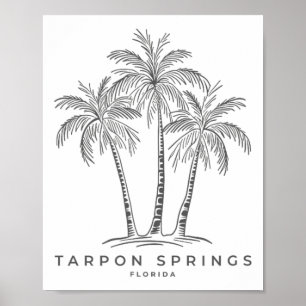 Póster Tarpon Springs Florida Fl Vacaciones En La Playa P