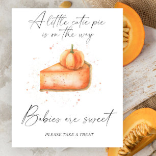 Póster Tarta de calabaza de otoño - cartel de bebés dulce