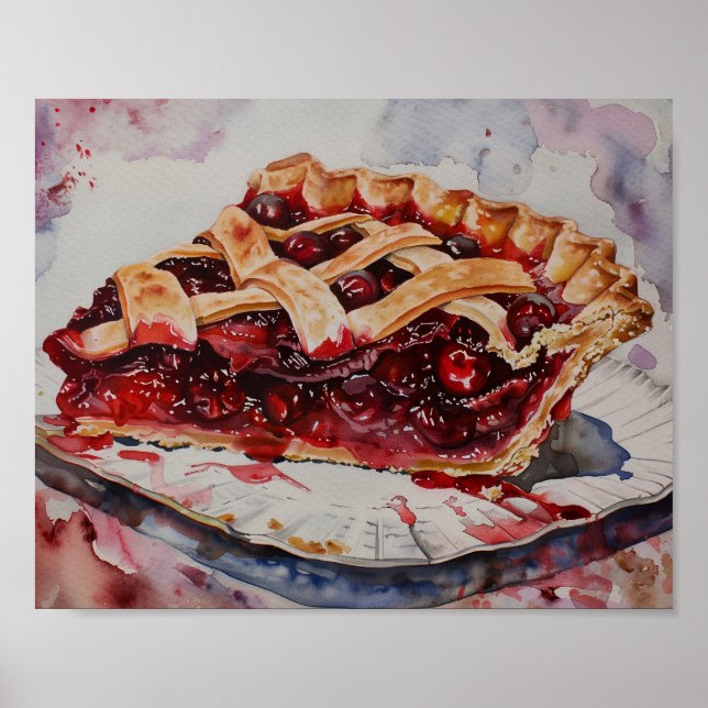 Póster Tarta de cereza (Frente)