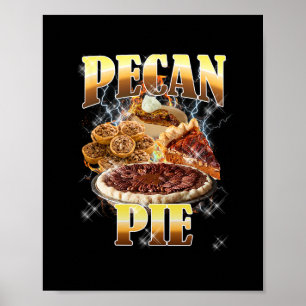 Póster Tarta De Pecán De Acción De Gracias Bootleg 90's R