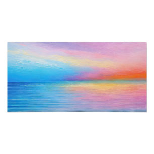 Póster "Tarvask" Panorama panorámico rosa y azul marino