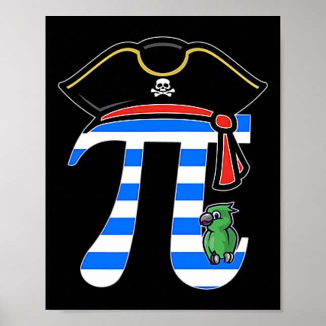 Póster Tasa de Pi de Gorra de Costume Pirat (Frente)