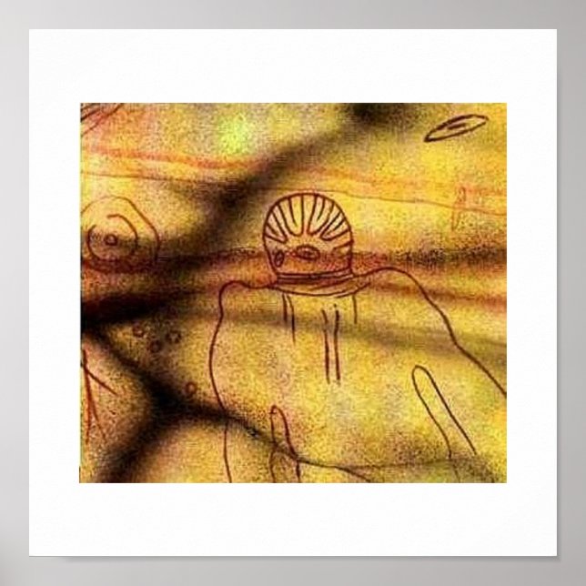 Póster tasilli, tramo de la cueva de áfrica septentrional (Frente)