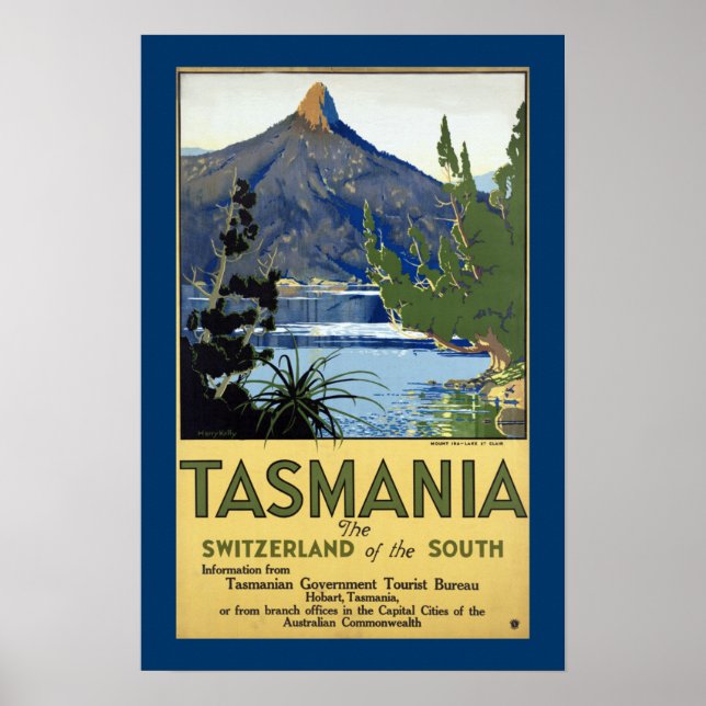 Póster Tasmania ~ Suiza del Sur (Frente)
