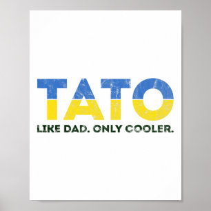 Póster Tato como papá solo que más genial - Papá ucranian