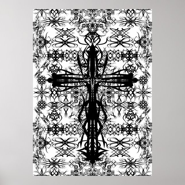 Póster tatoo and cross (Frente)