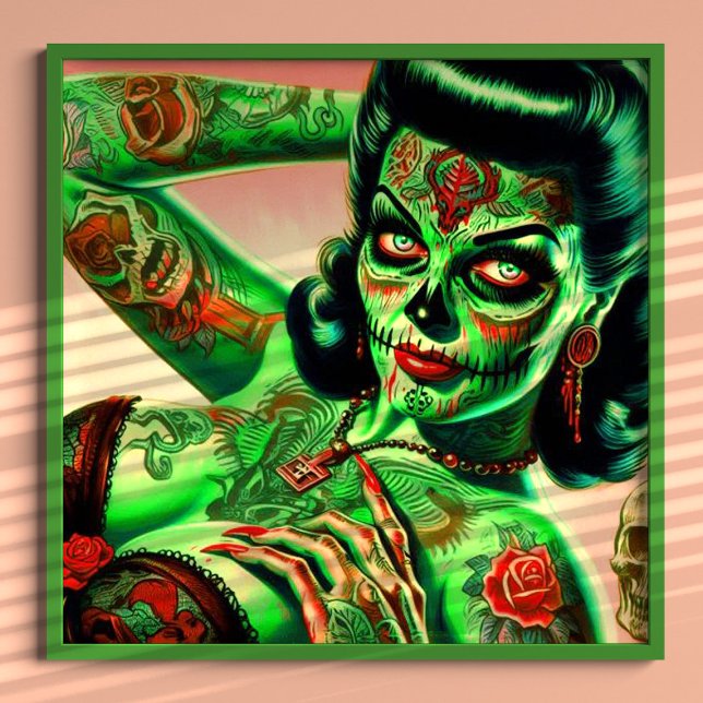 Póster Tattoed Zombie Pin-up (Subido por el creador)