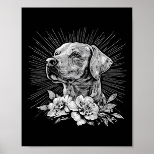 Póster Tattoo Style Lover Labrador Recuperador Perro Retr