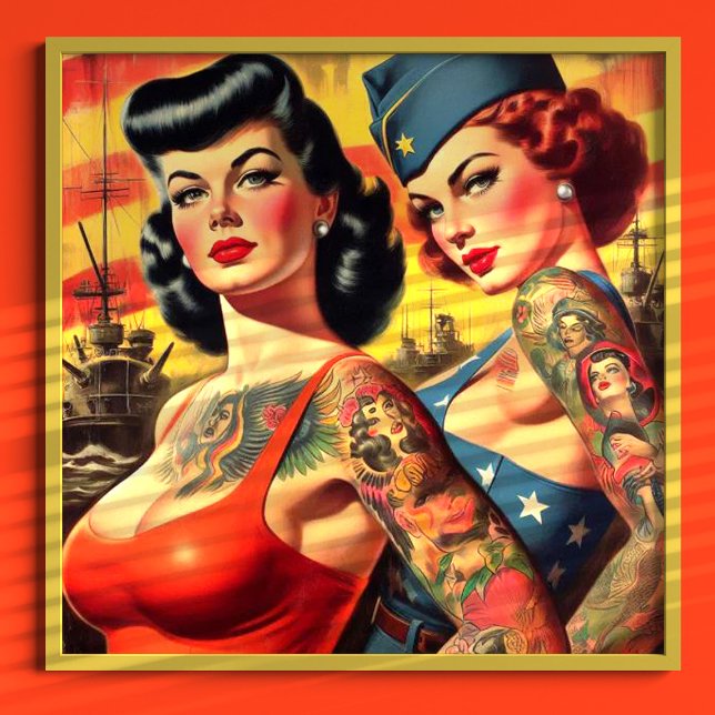 Póster Tattooed Military Pin up (Subido por el creador)