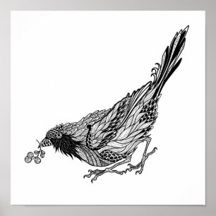 Póster Tatuaje 2 del pájaro