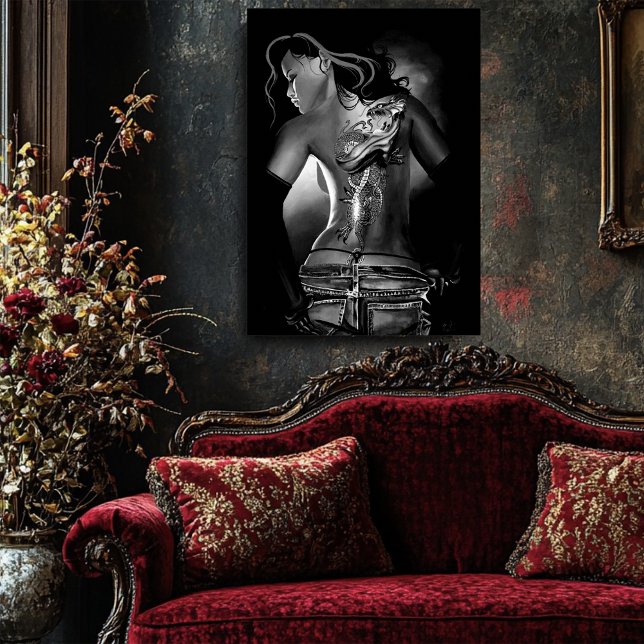 Póster Tatuaje blanco y negro (Subido por el creador)