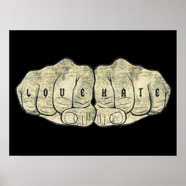 Póster Tatuaje de amor y odio (Frente)