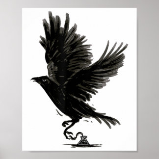 Póster Tatuaje de cuerdas de pájaro raval _1