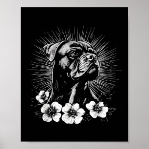 Póster Tatuaje de estilo retro Boxer Dog Lover _1