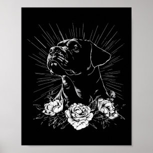 Póster Tatuaje de estilo retro rottweiler Dog Lover _1