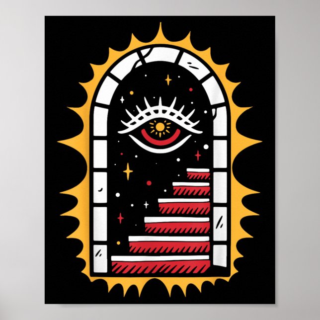 Póster Tatuaje de la vieja escuela tradicional estadounid (Frente)