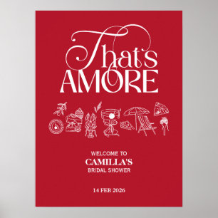 Póster Tatuaje de mano roja de That's Amore para Despedid