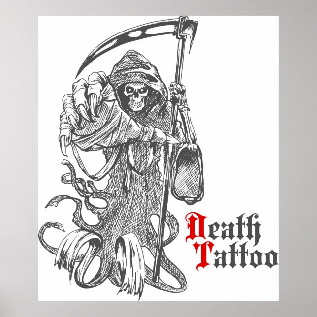 Póster Tatuaje de Muerte (Frente)