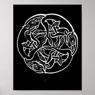 Póster Tatuaje de perro celta de la camiseta de Knot celt
