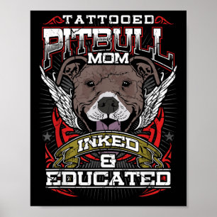 Póster Tatuaje De Perro Con Tatuaje Educado Y Con Tatuaje