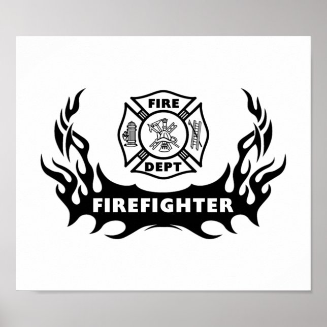 Póster Tatuaje del bombero (Frente)