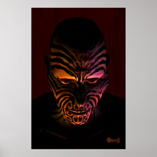 Póster Tatuaje maorí (Frente)