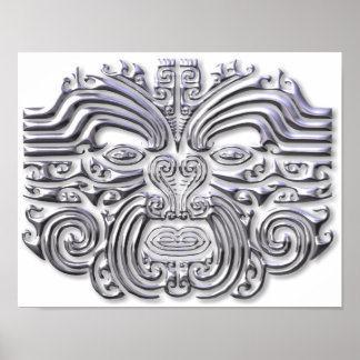 Póster Tatuaje maroi plateado