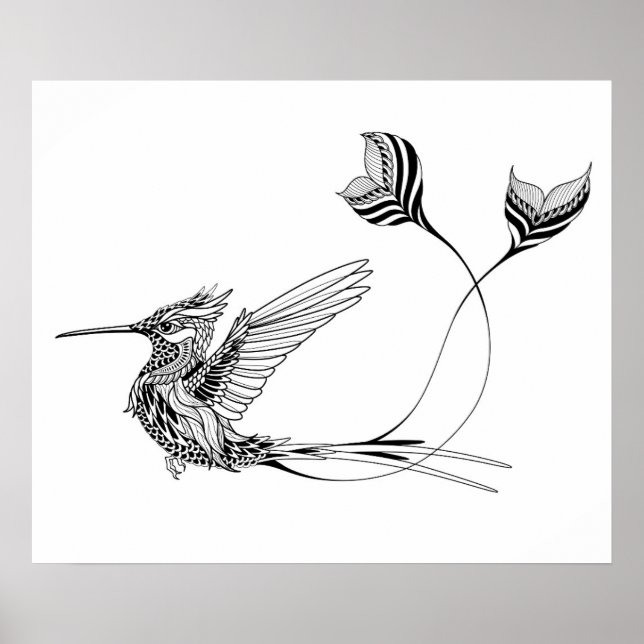 Póster Tatuaje Psiquiátrico de aves 2 (Frente)