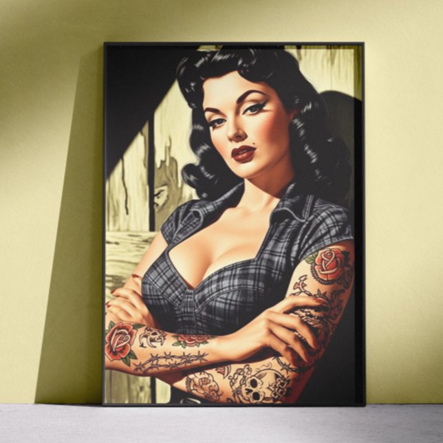 Póster Tatuaje Retro Pin-up (Subido por el creador)