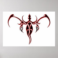 Tatuaje tribal para elefantes - rojo y negro