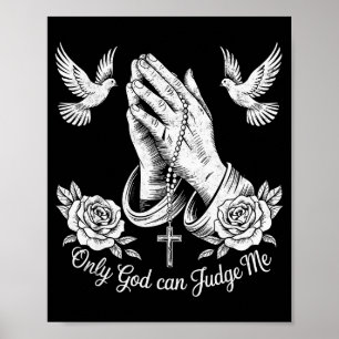 Póster Tatuajes Cristianos Solo Dios Puede Juzgarme Oraci
