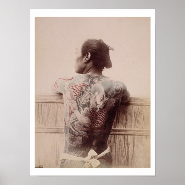 Póster Tatuajes del novio japonés, c.1880 (foto) (Frente)