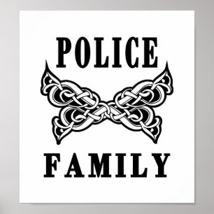 Póster Tatuajes familiares de la policía