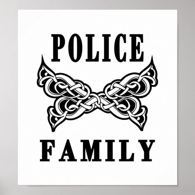 Póster Tatuajes familiares de la policía (Frente)