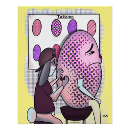 Póster Tatuajes sobre huevo de Pascua
